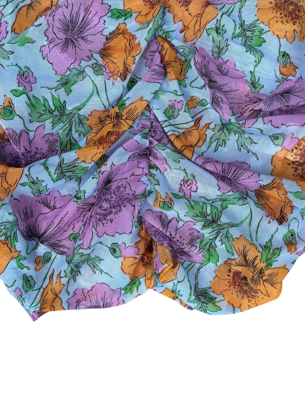 NWOT Veronica Beard Myrna Ruched Floral-Print Tulle Top Size 10 - Picture 8 of 14
